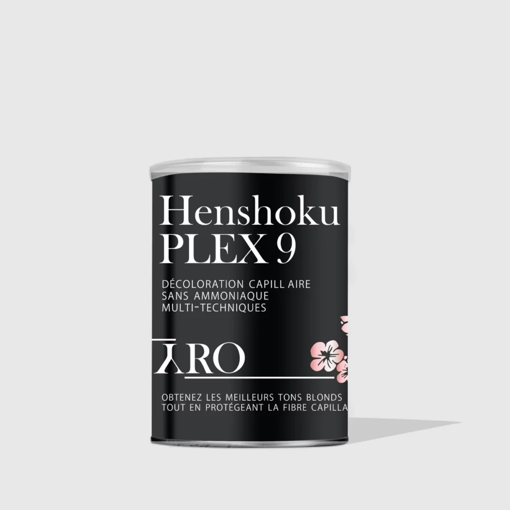 Poudre décolorante Henshoku Plex 9 de YRO, pot de 500 g, sans ammoniaque